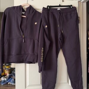 Peloton Dark Purple Hoodie and Joggers Set